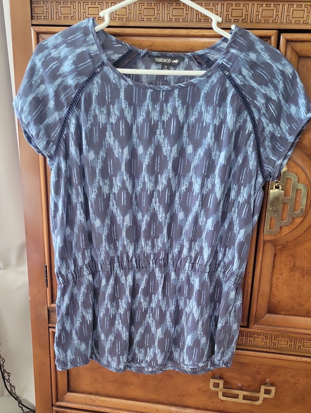 Toad & Co Hillrose Peplum Tee in Blue